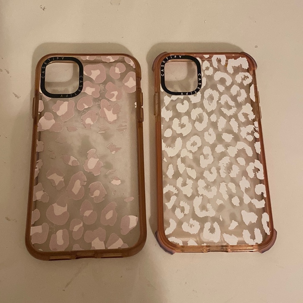 🆘😍pink cheetah Casetify case↖️⬅️